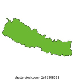 Nepal mapa ilustração mão desenhado vetor isolado