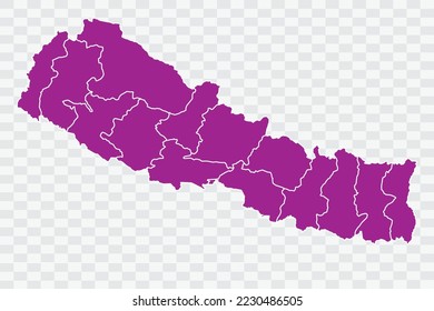 Nepal Mapa color rosa en archivos de calidad de fondo blanco Color (a50099) png