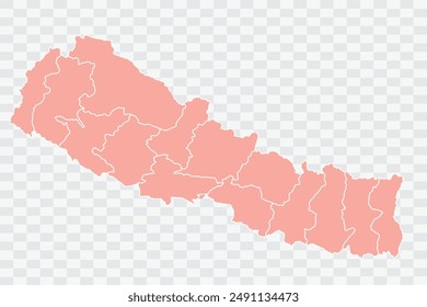 Nepal Mapa salmón Color Archivos de calidad de fondo png