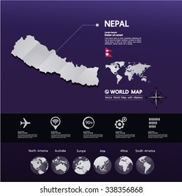Nepal Map vector
