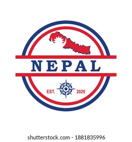 Nepal Map Vector Country Logo Stock Vector (royalty Free) 1881835996