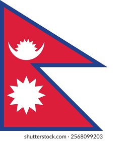 Nepal national pride. Nepal flag flat vector illustration.