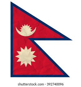 Nepal paper flag