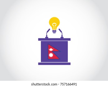 Nepal Podium Lack Of Idea Speech