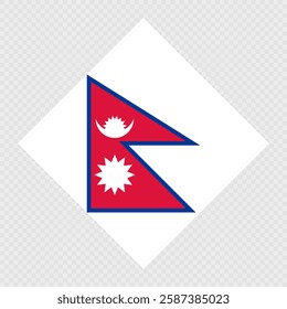 Nepal rhombus flag. Vector illustration.