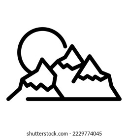 Nepal skyline icon outline vector. Culture travel. Asian tibet