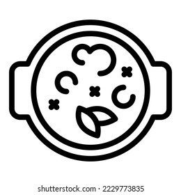 Nepal soup icon outline vector. City travel. Asia tower