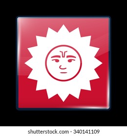 Nepal Variant Flag. Glassy Icon Square Shape. This is File from the Collection Flags of Asia