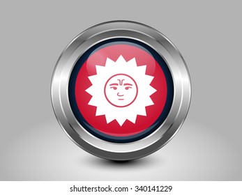 Nepal Variant Flag. Metal Round Icons. This is File from the Collection Asian Flags