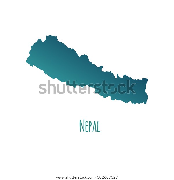 Nepal Vector Map Color Gradient Caption Stock Vector (Royalty Free ...