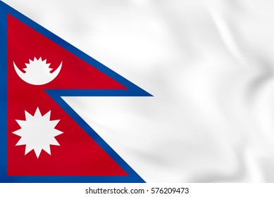 Nepal waving flag. Nepal national flag background texture. Vector illustration.