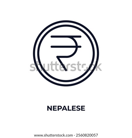 nepalese outline icon. Linear vector from business concept. Thin line nepalese icon isolated on white background