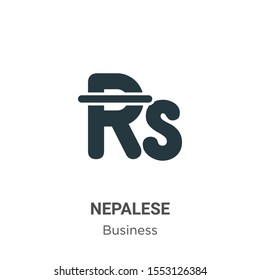 Nepalese vector icon on white background. Flat vector nepalese icon symbol sign from modern business collection for mobile concept and web apps design.