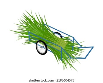 Nepean grass cart on a white background