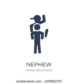 nephew icon. Trendy flat vector nephew icon on white background from family relations collection, vector illustration can be use for web and mobile, eps10