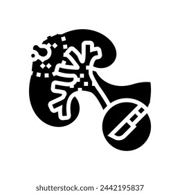 nephrectomy urology glyph icon vector. nephrectomy urology sign. isolated symbol illustration