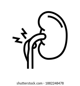 nephritisches Syndrom Linie Symbol Vektorgrafik. nephritisches Syndrom. isoliertes Kontursymbol