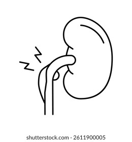 nephritic syndrome line icon vector. nephritic syndrome sign. isolated contour symbol black illustration