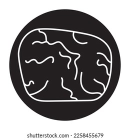 Nephritis color line icon. Precious stones. Pictogram for web page, mobile app, promo.