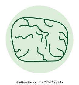 Nephritis color line icon. Precious stones. Pictogram for web page, mobile app, promo.