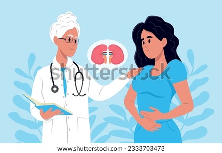 A nephrologist talks to a patient about kidney disease. African-American nephrologist, scientist researches glomerulonephritis, pyelonephritis, urolithiasis, polycystic kidney disease, kidney failure.