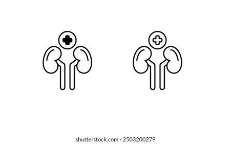 Nephrology icon design with white background stock illustration