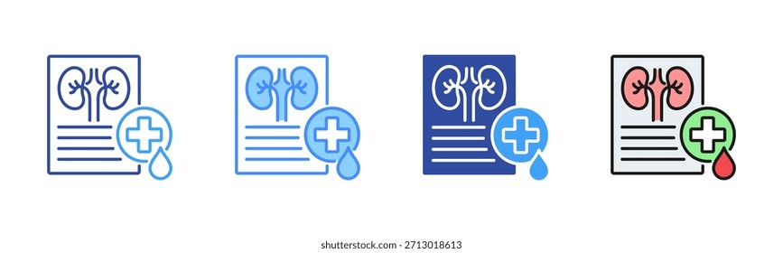 Nephrologie-Symbol, Multi-Styles-Symbolsatz