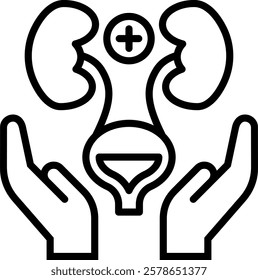 Nephrology Services Icon Line Vector Illustration