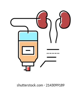 nephrostomy disease color icon vector. nephrostomy disease sign. isolated symbol illustration