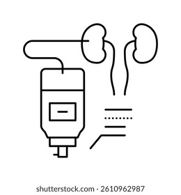 nephrostomy disease line icon vector. nephrostomy disease sign. isolated contour symbol black illustration