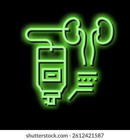 nephrostomy disease neon light sign vector. nephrostomy disease illustration