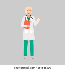 Nepiologist medical specialist isolated vector illustration on grey background