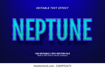 neptune 3d style text effect