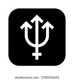 Ícone do planeta de alquimia de Netuno. Imagem vetorial