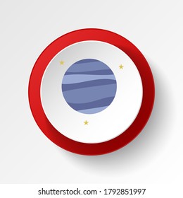 Neptune colored button icon. Element of space illustration. Signs and symbols icon can be used for web, logo, mobile app, UI, UX