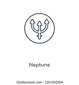 Neptune concept line icon. Linear Neptune concept outline symbol design. This simple element illustration can be used for web and mobile UI/UX.