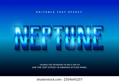 Neptune editable text effect template