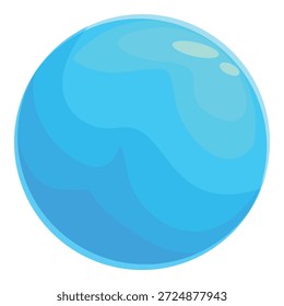 Neptune, eighth planet from the sun, rotates in the immensity of space