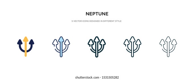 neptune icon in different style vector illustration. two colored and black neptune vector icons designed in filled, outline, line and stroke style can be used for web, mobile, ui