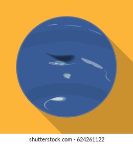 Neptune icon in flat style isolated on white background. Planets symbol stock vector illustration.