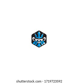 neptune logo, icon logo, ocean