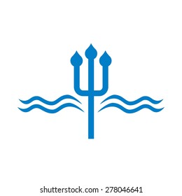 neptune logo water drop. logo template.