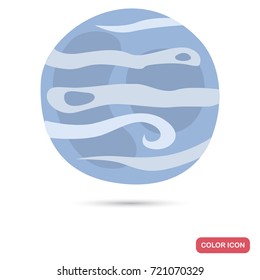 Neptune planet color flat icon