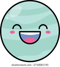 Sorriso de expressão bonito planeta Netuno