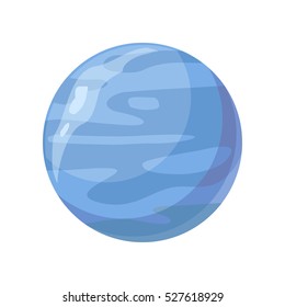 Neptune planet. Eighth and farthest known planet from the Sun in Solar System. Not visible to unaided eye. Outer space, galaxy and earth. Astronomy science aspect. Sun system. Universe. Vector