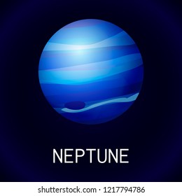 Neptune planet icon. Cartoon of neptune planet vector icon for web design