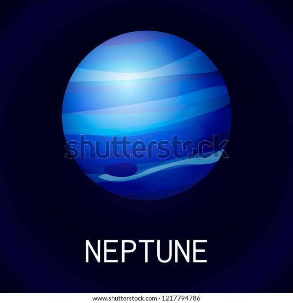 Neptune planet icon. Cartoon of neptune planet\
vector icon for web\
design