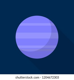 Neptune planet icon. Flat illustration of neptune planet vector icon for web design