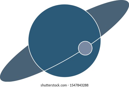 Neptune planet icon image vector illustration design
