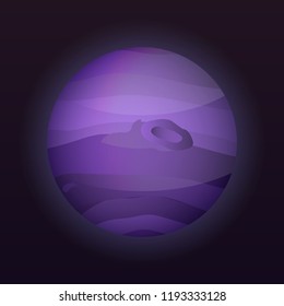 Neptune planet icon. Isometric of neptune planet vector icon for web design isolated on black background